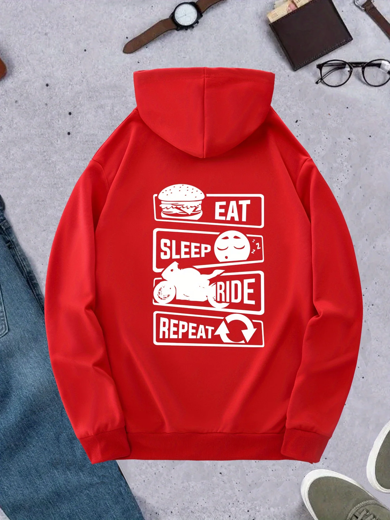 Korean Trend Men Hoodie Eat Sl - Korean Men Lifestyle ulasan dan harga
